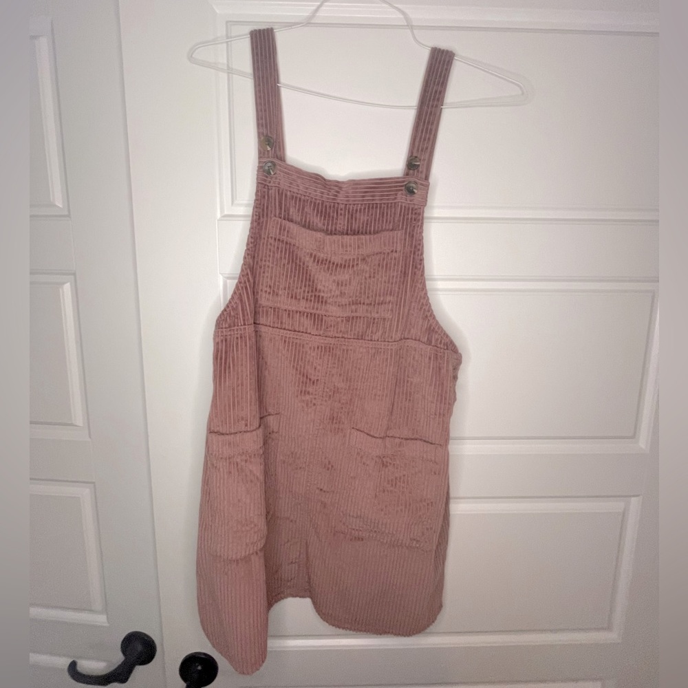 Pink Corduroy Mini Dress